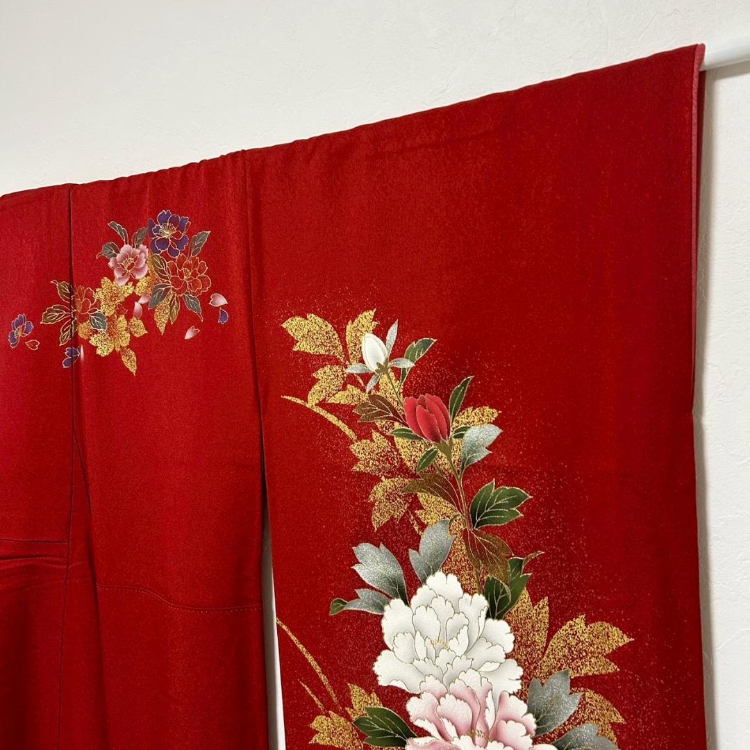 KP1787 振袖 身丈163cm 正絹 着物 成人式