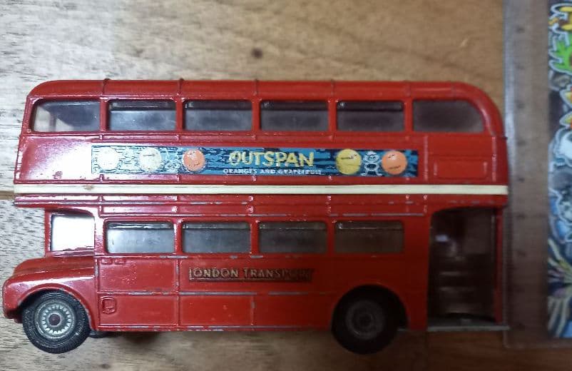ミニカー　ロンドンバス　　二階建てバス　昭和レトロ