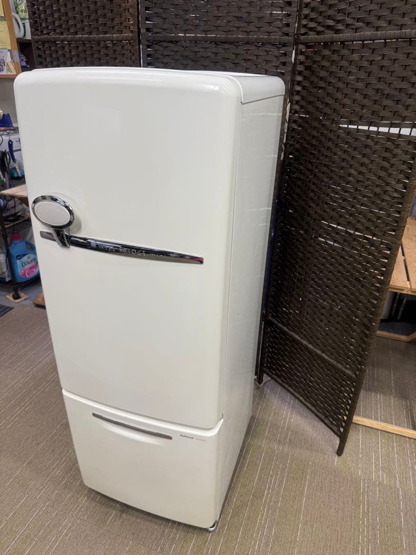 【洗浄消毒作業済】レトロ家電　National 冷凍冷蔵庫　NR-B16RA-W