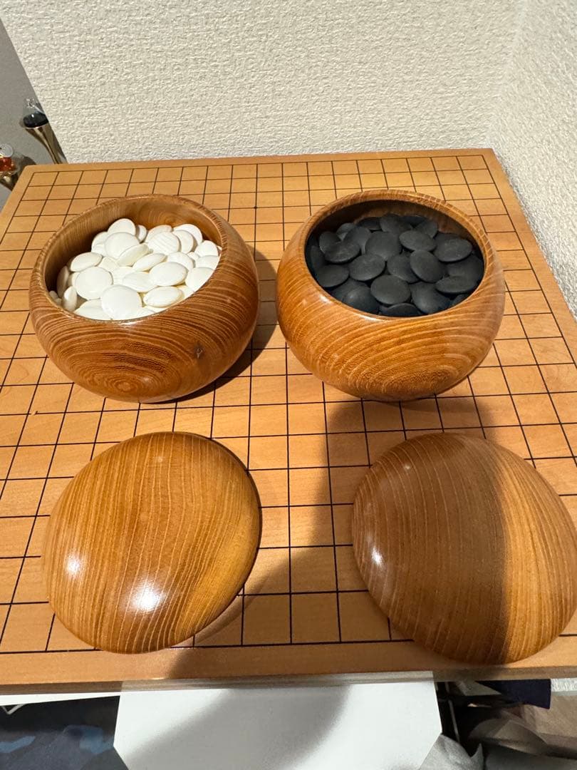 蛤碁石 那智黒　囲碁セット 本蛤碁石 雪印 31号