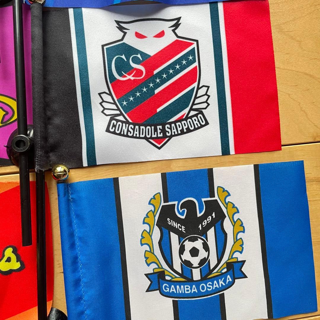 Jリーグミニフラッグ12チーム吸盤付日韓ワールドカップミニフラッグ10個レトロ