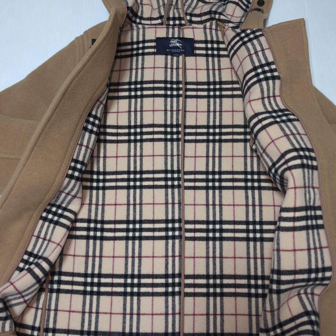 120★バーバリー★内側ノバチェック！シンプル！ダッフルコート★