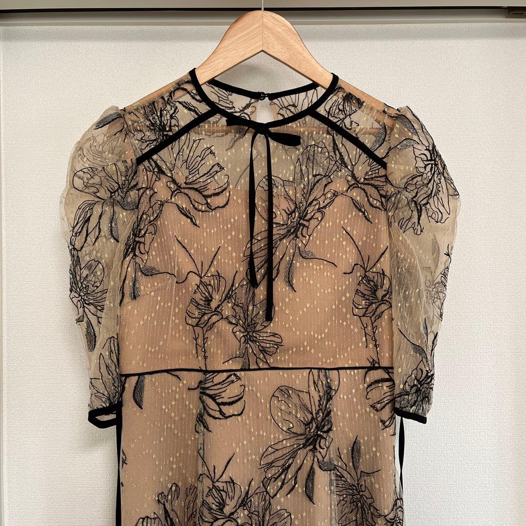 Leja 【完売サイズ L】　花柄マーメイドワンピースドレス