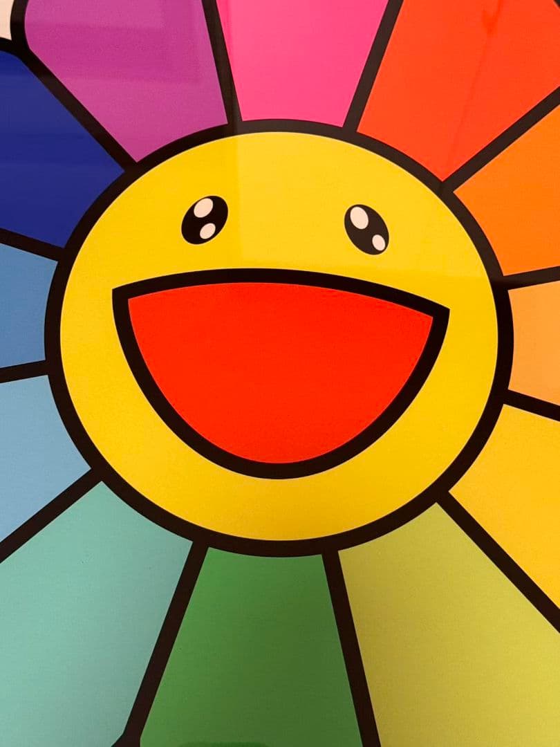 村上隆 版画 レインボーお花にっこりね！ED100