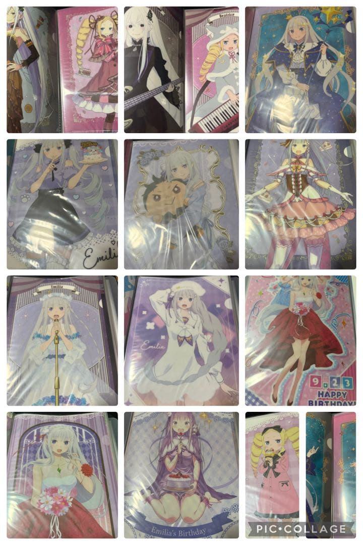 リゼロ　エミリア　誕生日　クリアファイルセット