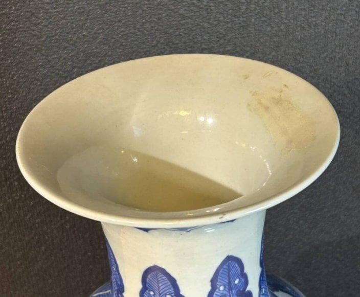 S8016　大清擁正年製　青花　唐物　大花瓶　中国古玩　花瓶　花器