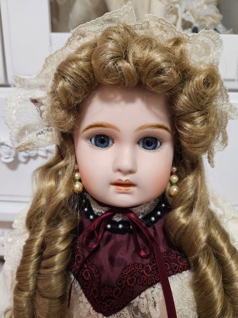 ジュモー❀Bebe Jumeau ブルーグレーの瞳　ビスクドール　リプロ