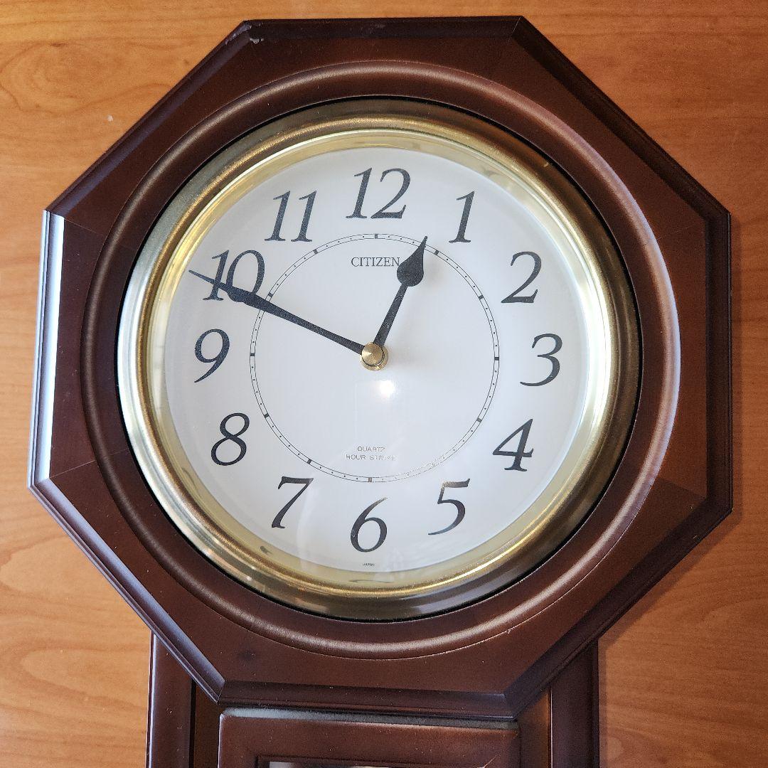 CITIZEN レギュレーター掛時計 ブラウン　振り子時計　シチズン　柱時計