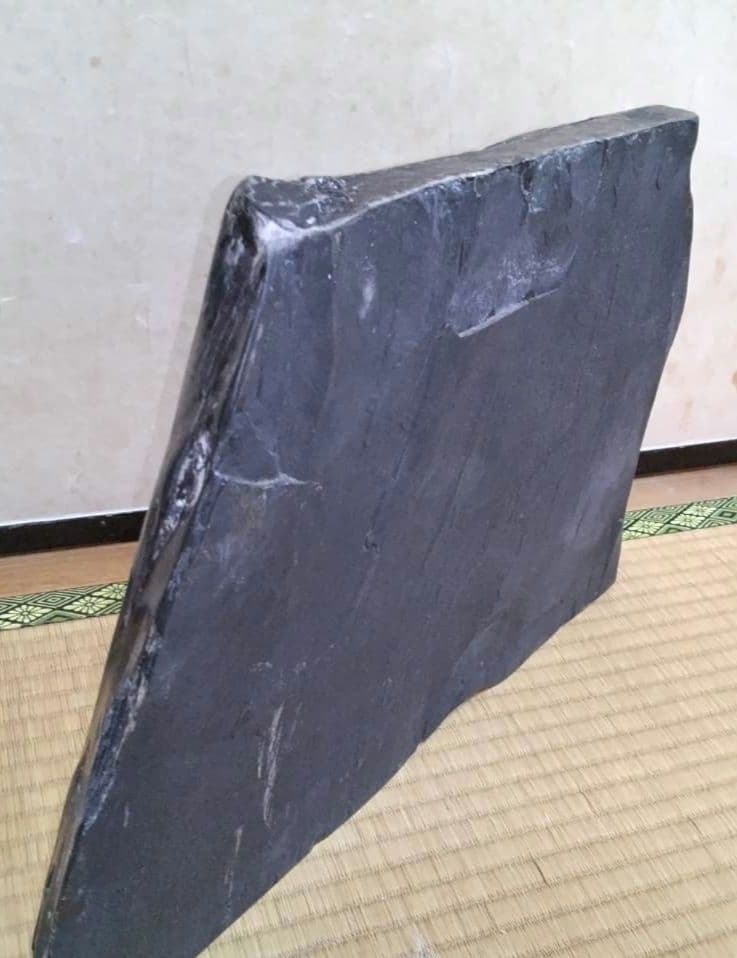 硯石板　刻材　自然石