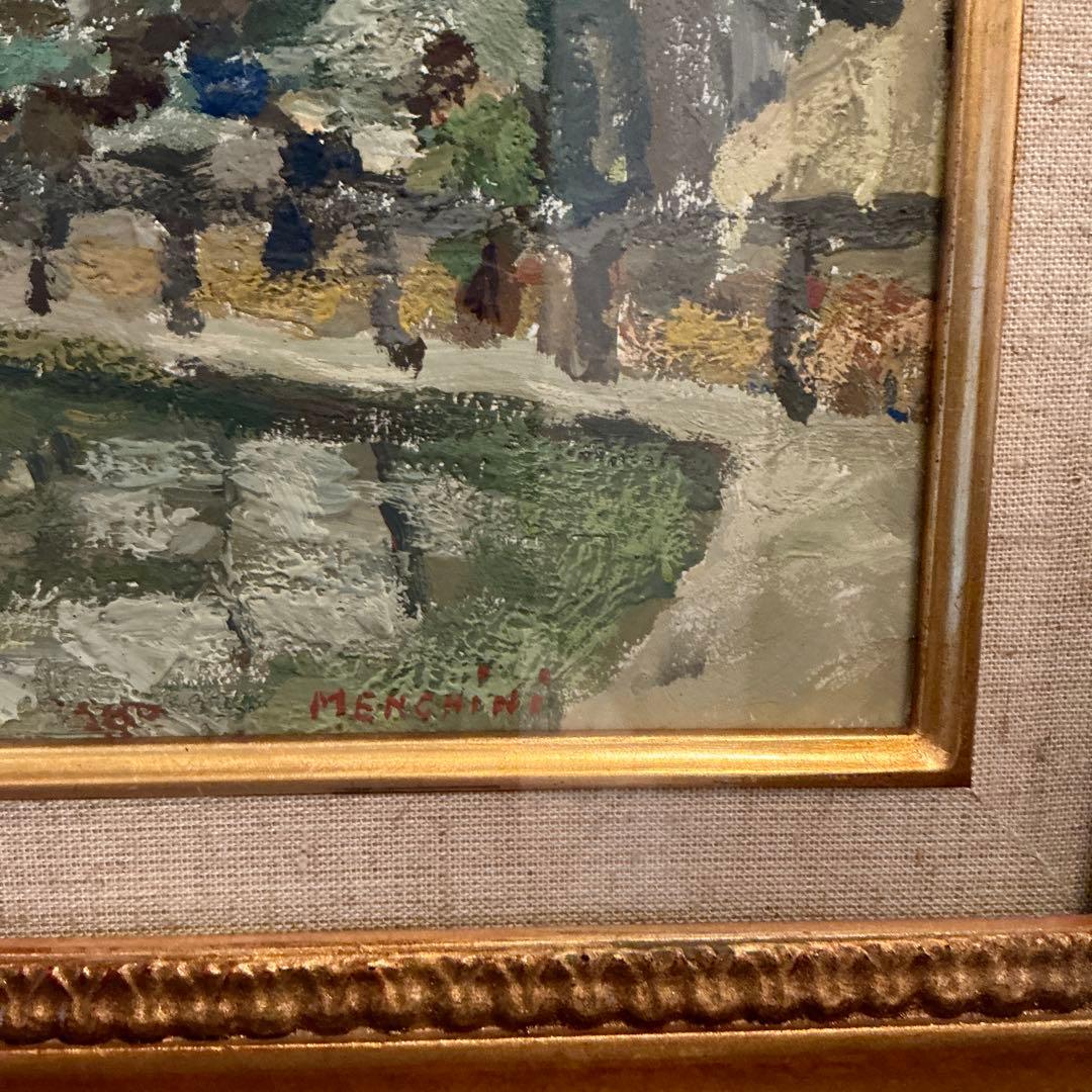 アラン　メンギーニ　油彩画　フランス人画家　日動画廊取り扱い