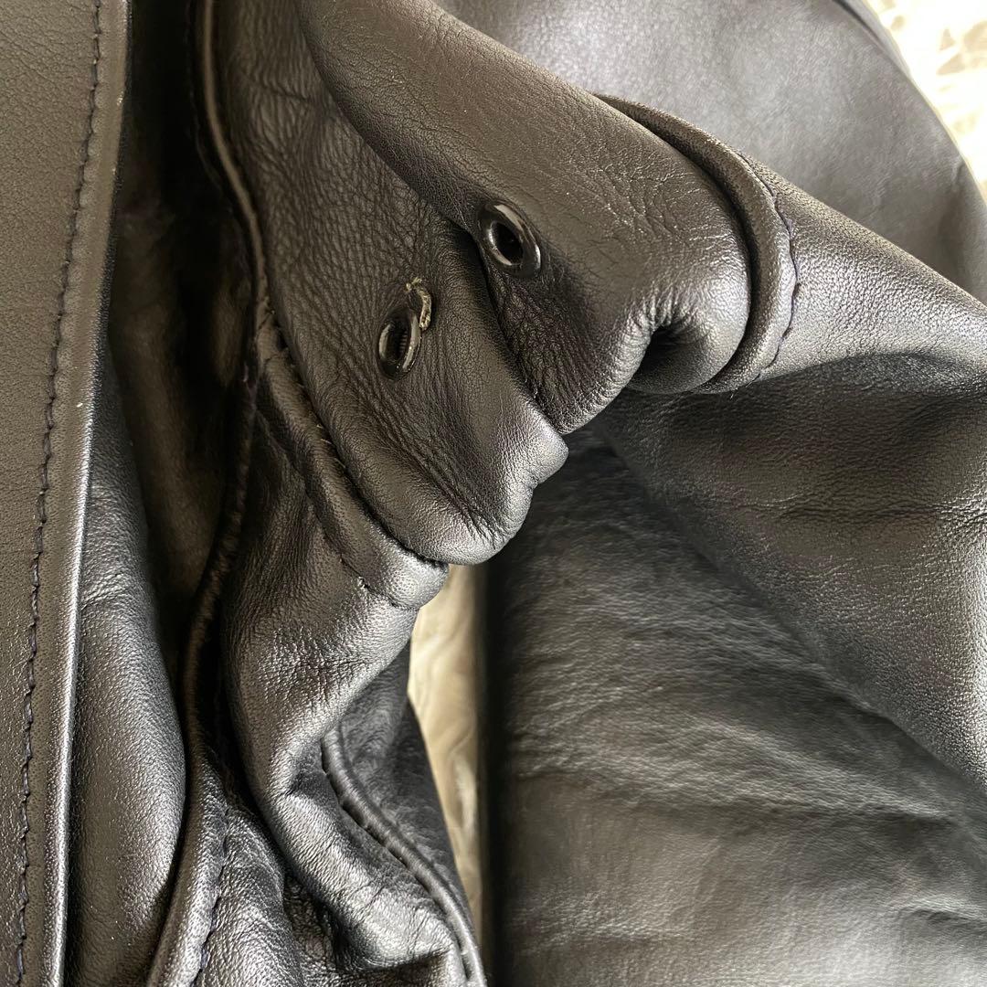 【美品】SCHOTT　641 シングルライダースジャケット　黒　38 L相当