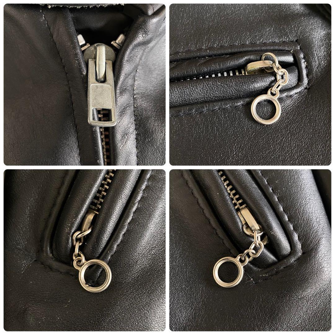 【美品】SCHOTT　641 シングルライダースジャケット　黒　38 L相当