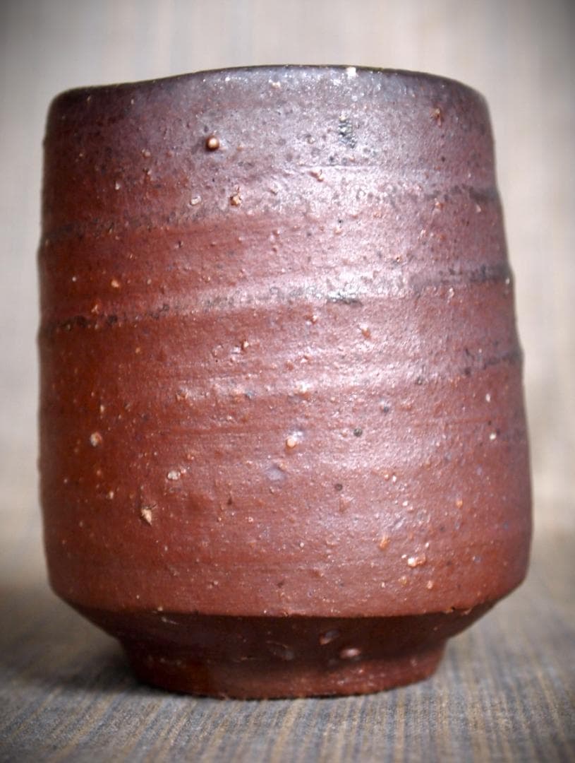 金重晃介【師＆父：金重陶陽】備前《窯変》湯のみ★共箱・栞