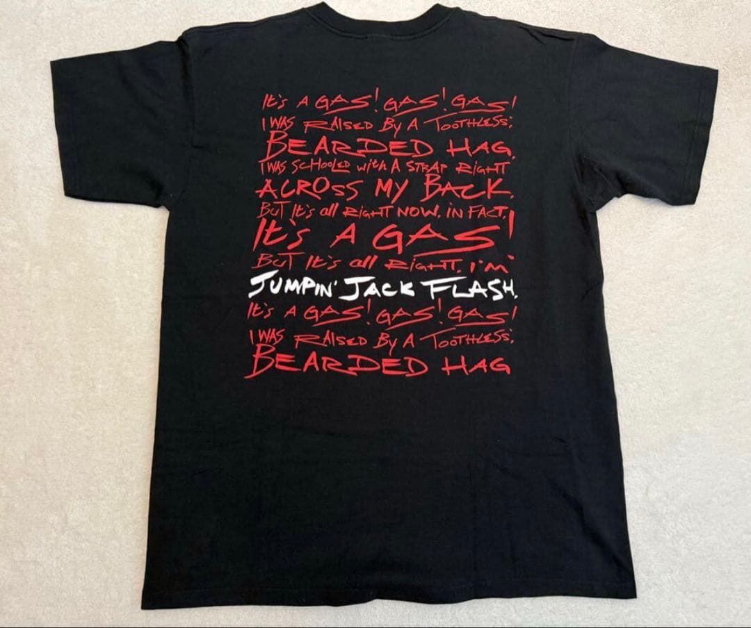 ローリングストーンズ ミックジャガー ジャンピンジャックフラッシュ Tシャツ L