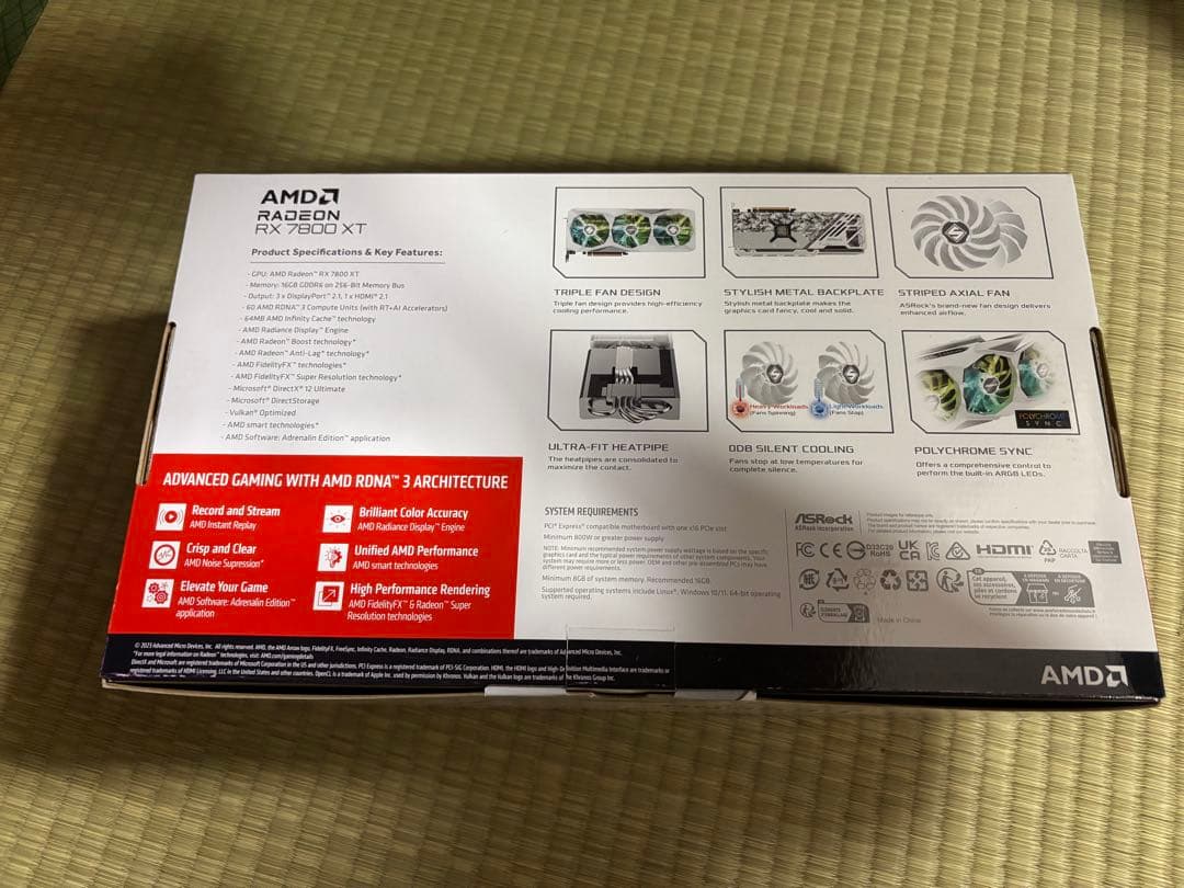 グラフィックボード・グラボ・ビデオカード ASRock RX 7800 XT OC Edition 16GB