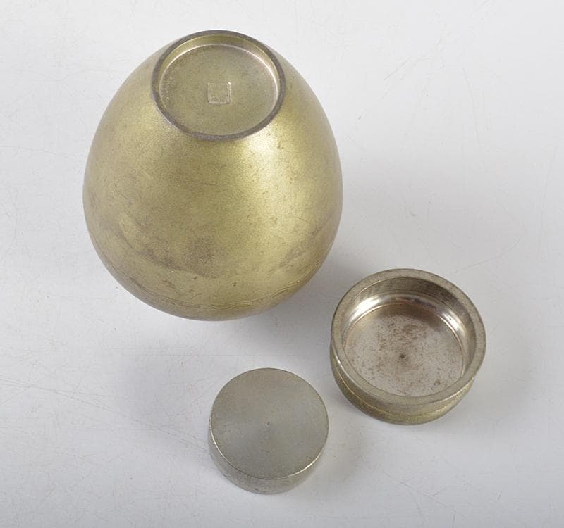 煎茶道具　古錫　茶壷　茶心壷　約472ｇ　M　R4680