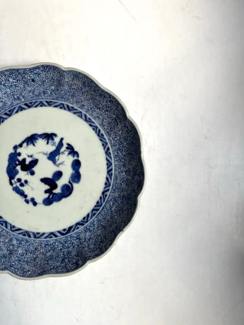 【TOYA様リクエスト】904 骨董 古伊万里 微塵唐草輪花皿 3点