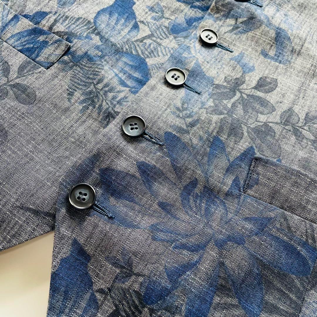 ジャンネット ベスト メンズ ジレ 花柄 総柄 シングル46 イタリア製