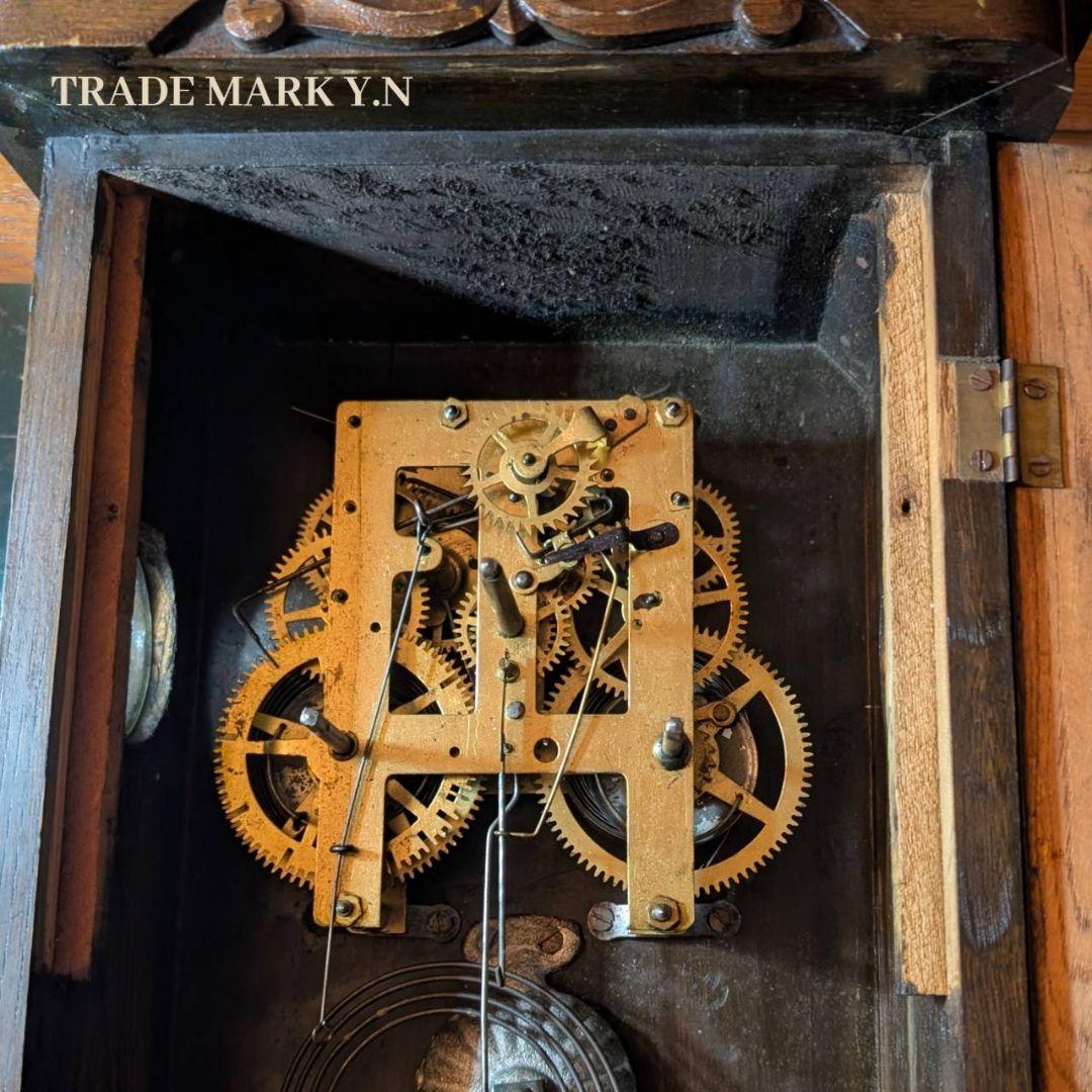 古時計　アンティーク掛時計　宮型掛時計　振り子時計