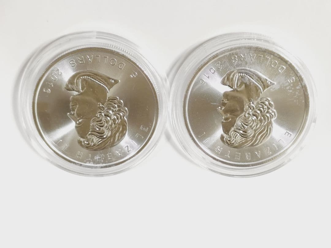2016カナダメイプルリーフ銀貨 1オンス 2枚セットケース付き