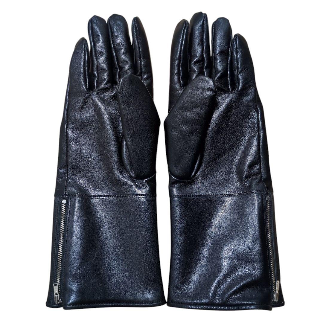 【美品】ヨウジヤマモトプールオム 23AW ジップアップ レザー グローブ 手袋