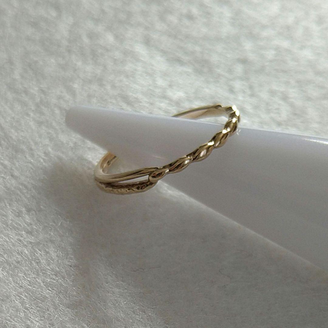 【美品】ageteアガット K5 リング 9号 シンプルリング 箱付き