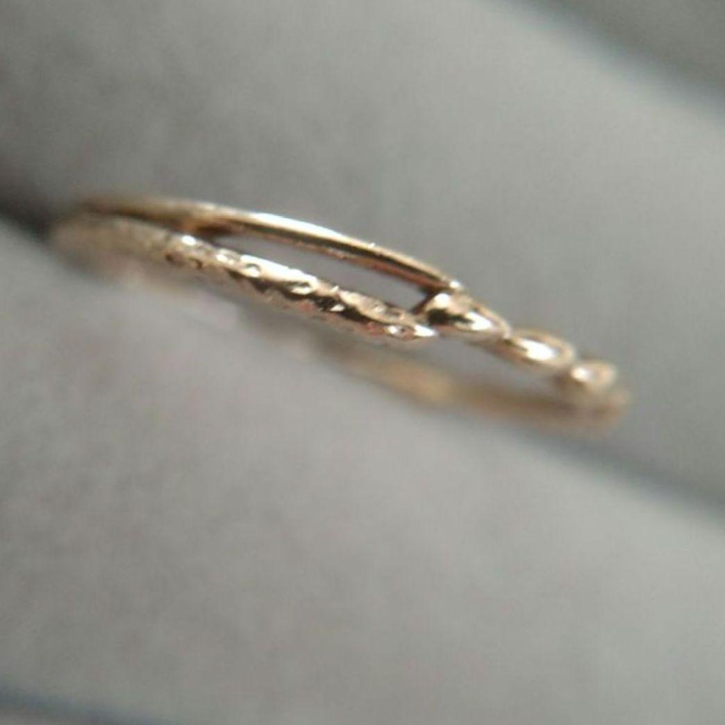 【美品】ageteアガット K5 リング 9号 シンプルリング 箱付き