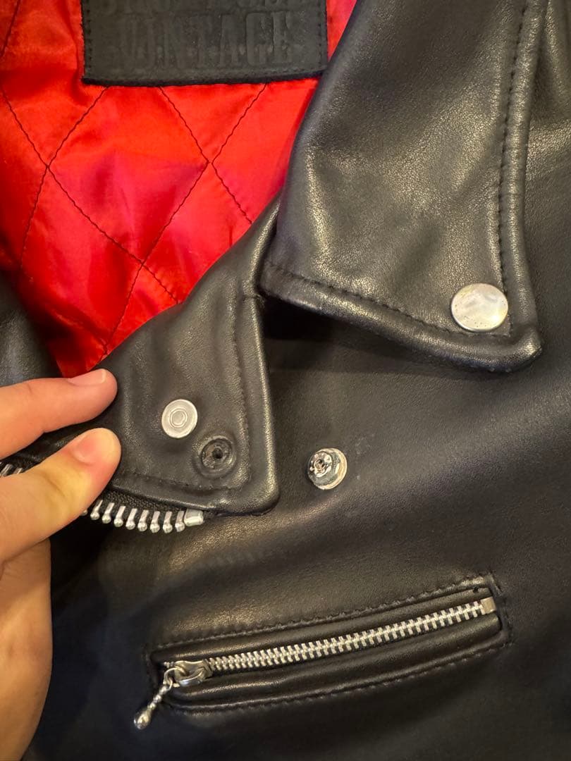 カウレザー　牛革　レザーライダース　ローリングストーンズコラボ　ヴィンテージ