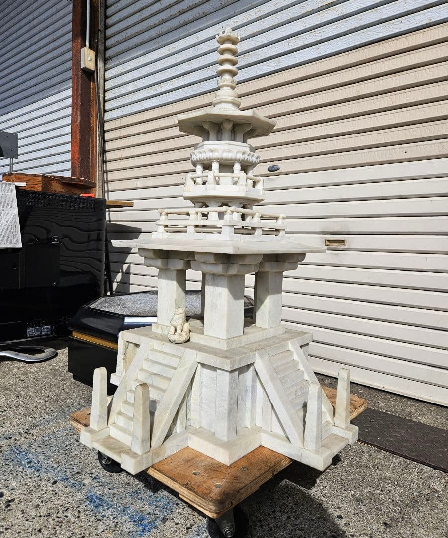 天然石 多宝塔 特大サイズ 古美術 骨董品 彫刻 高麗天然石 仏国寺 大理石