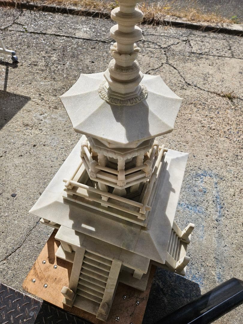 天然石 多宝塔 特大サイズ 古美術 骨董品 彫刻 高麗天然石 仏国寺 大理石