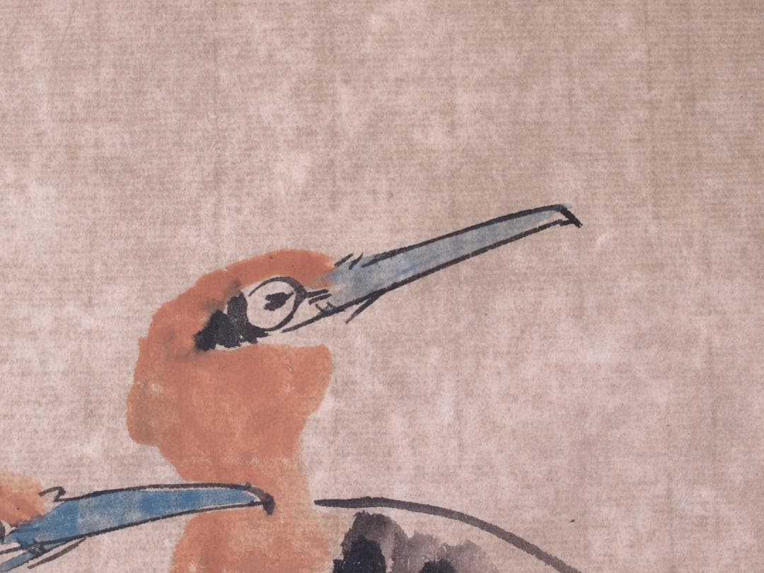 蔵整理品画家李苦蝉作肉筆掛け軸　古美術激安骨董品 R1707 C6-3<BR>