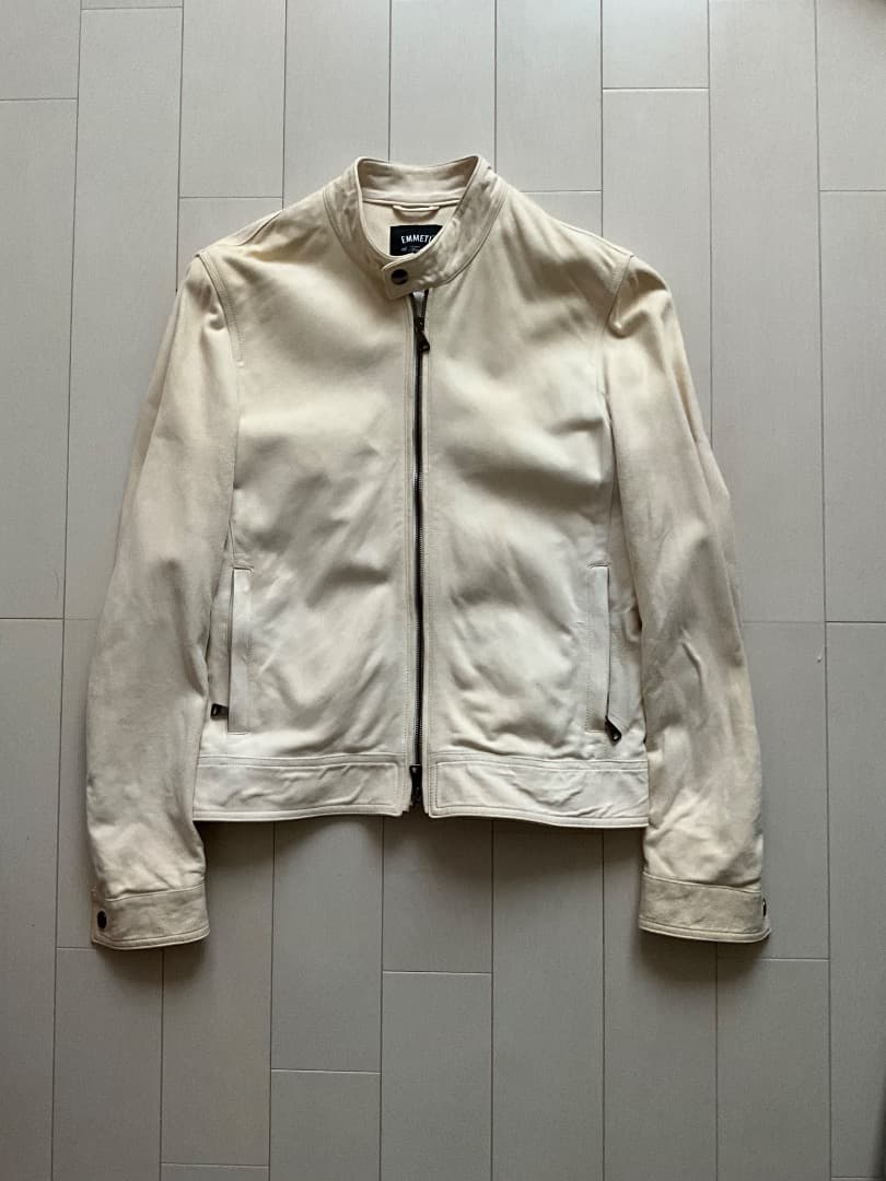 EMMETI JURI エンメティ スウェード ライダース クリーム 44