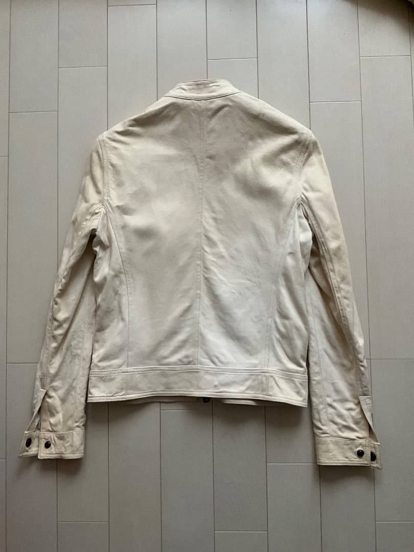 EMMETI JURI エンメティ スウェード ライダース クリーム 44