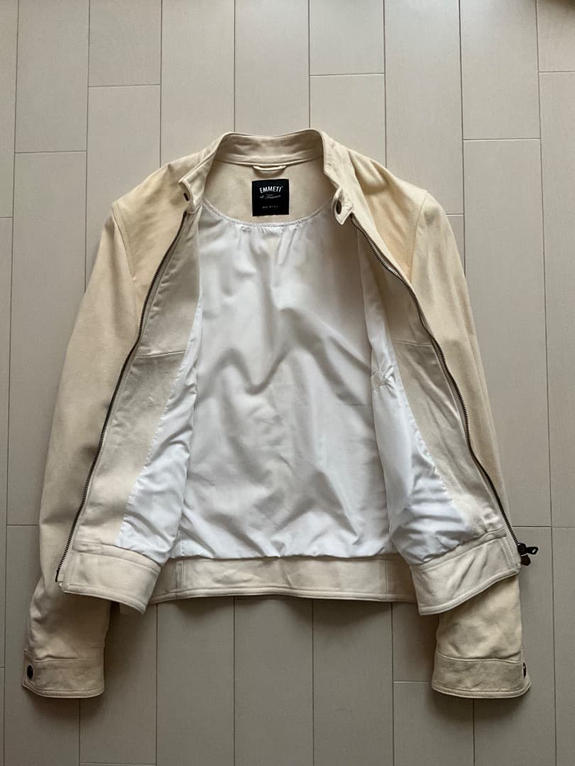 EMMETI JURI エンメティ スウェード ライダース クリーム 44