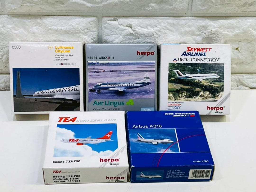 216Z herpa 航空機モデル 5個セット 飛行機模型 まとめ売り
