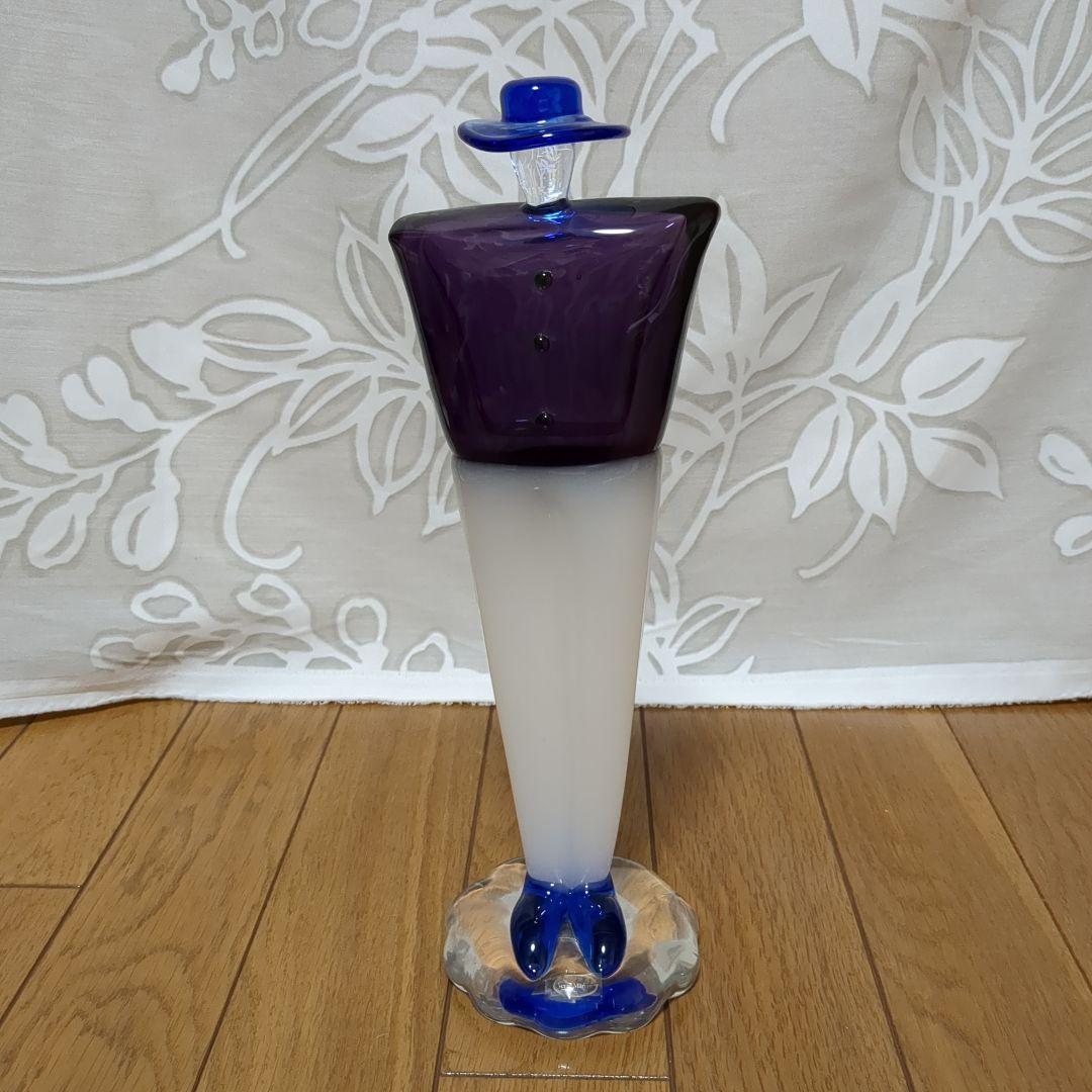 大幅値下げ！コバルトブルー系★ガラス製の置物　スタイリッシュなインテリアに！
