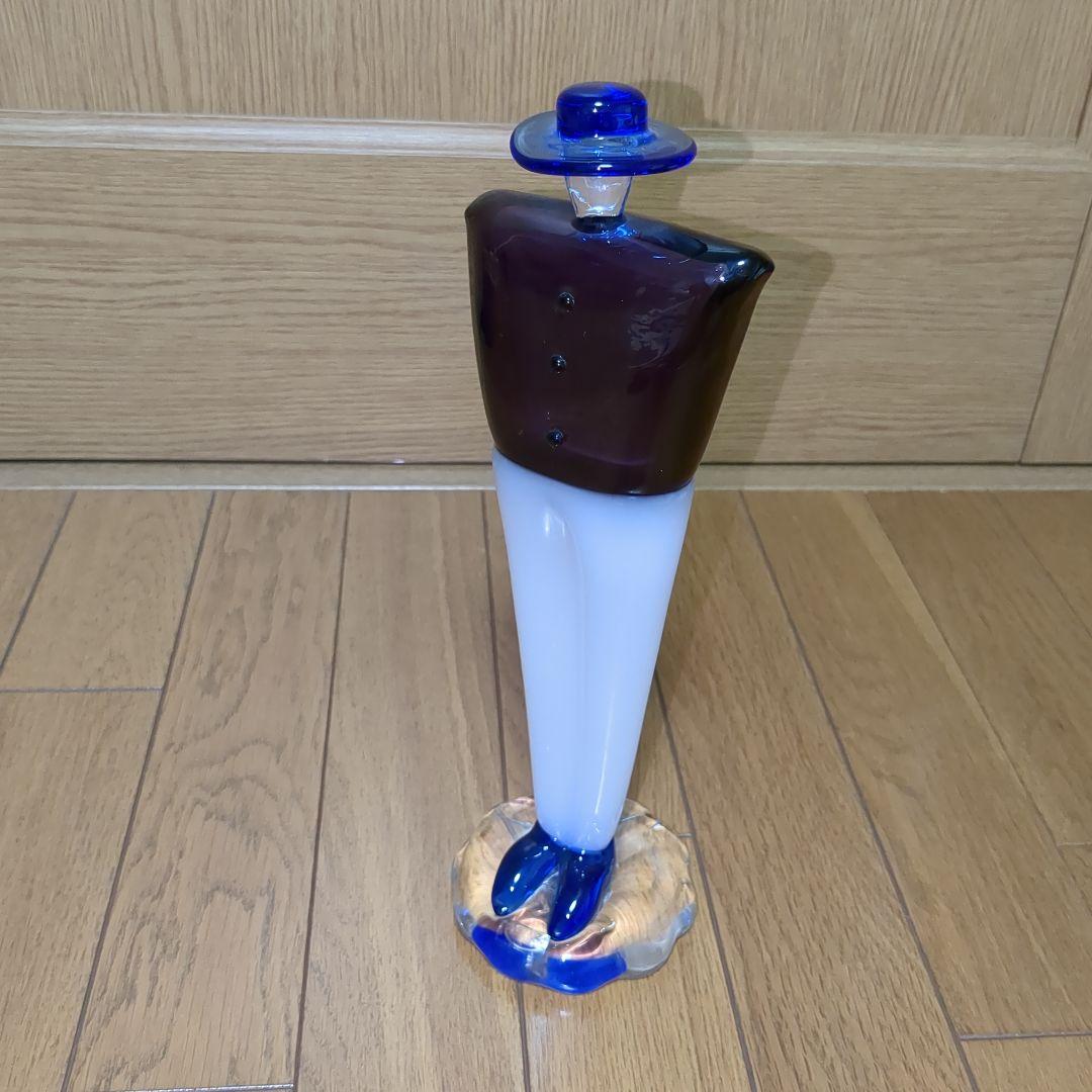 大幅値下げ！コバルトブルー系★ガラス製の置物　スタイリッシュなインテリアに！