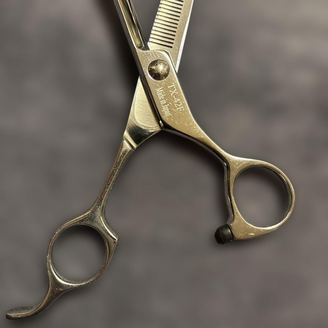 東京理器 胡蝶 TX42F すき鋏 セニングシザー トリミング ハサミ 42目