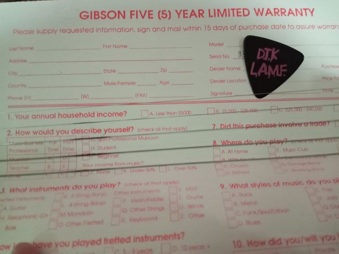 Gibson Les Paul Standard 1989年製 新品未使用