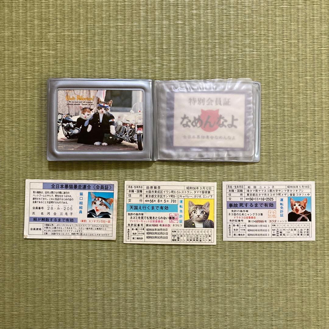 懐かしい　レア物　「なめんなよ」カードケース　カード３枚