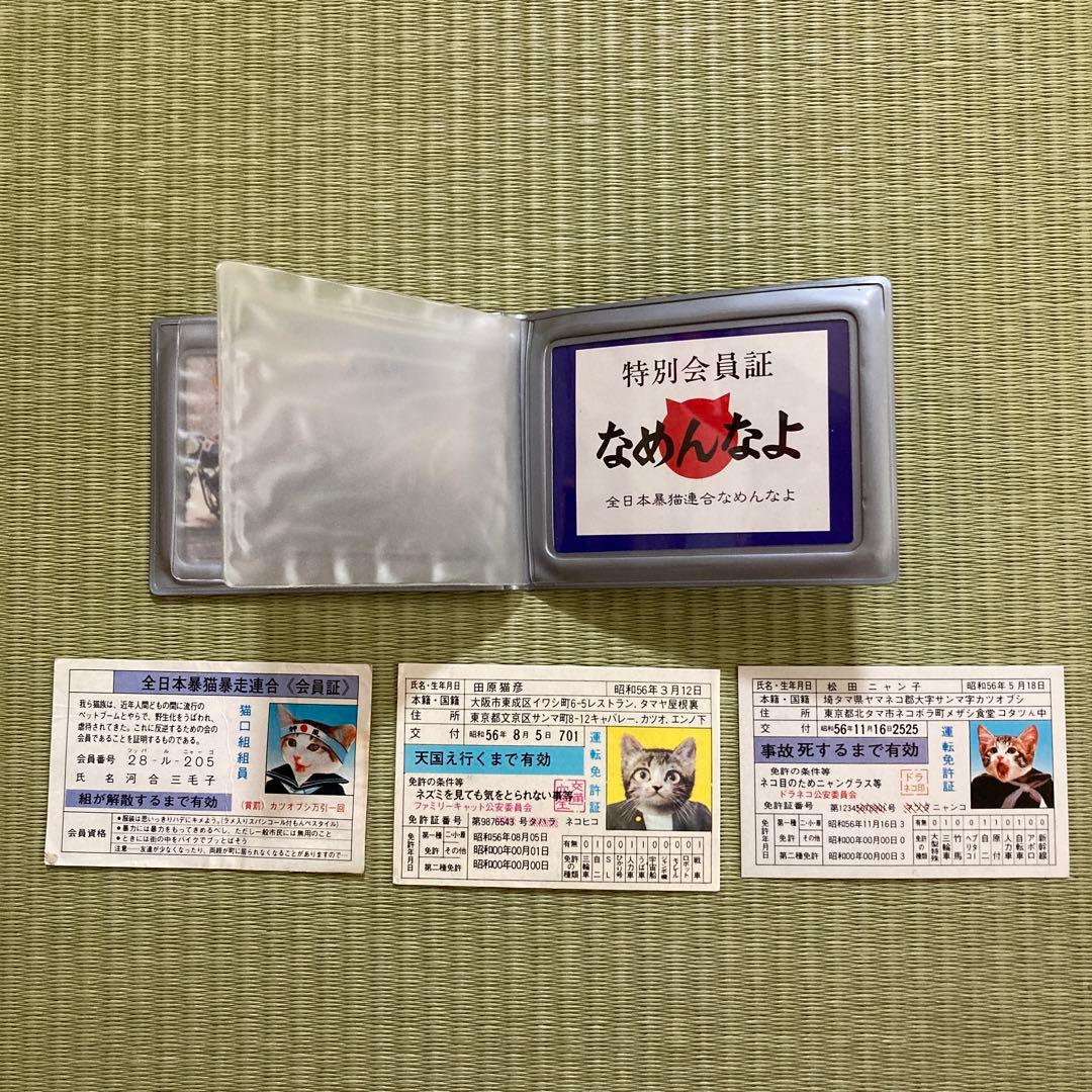 懐かしい　レア物　「なめんなよ」カードケース　カード３枚