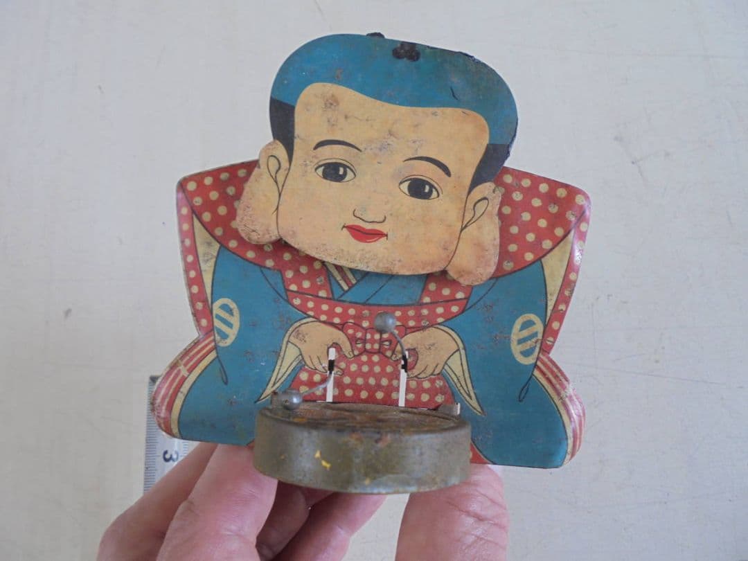 AKa6702　福助　ブリキ？　からくり　人形