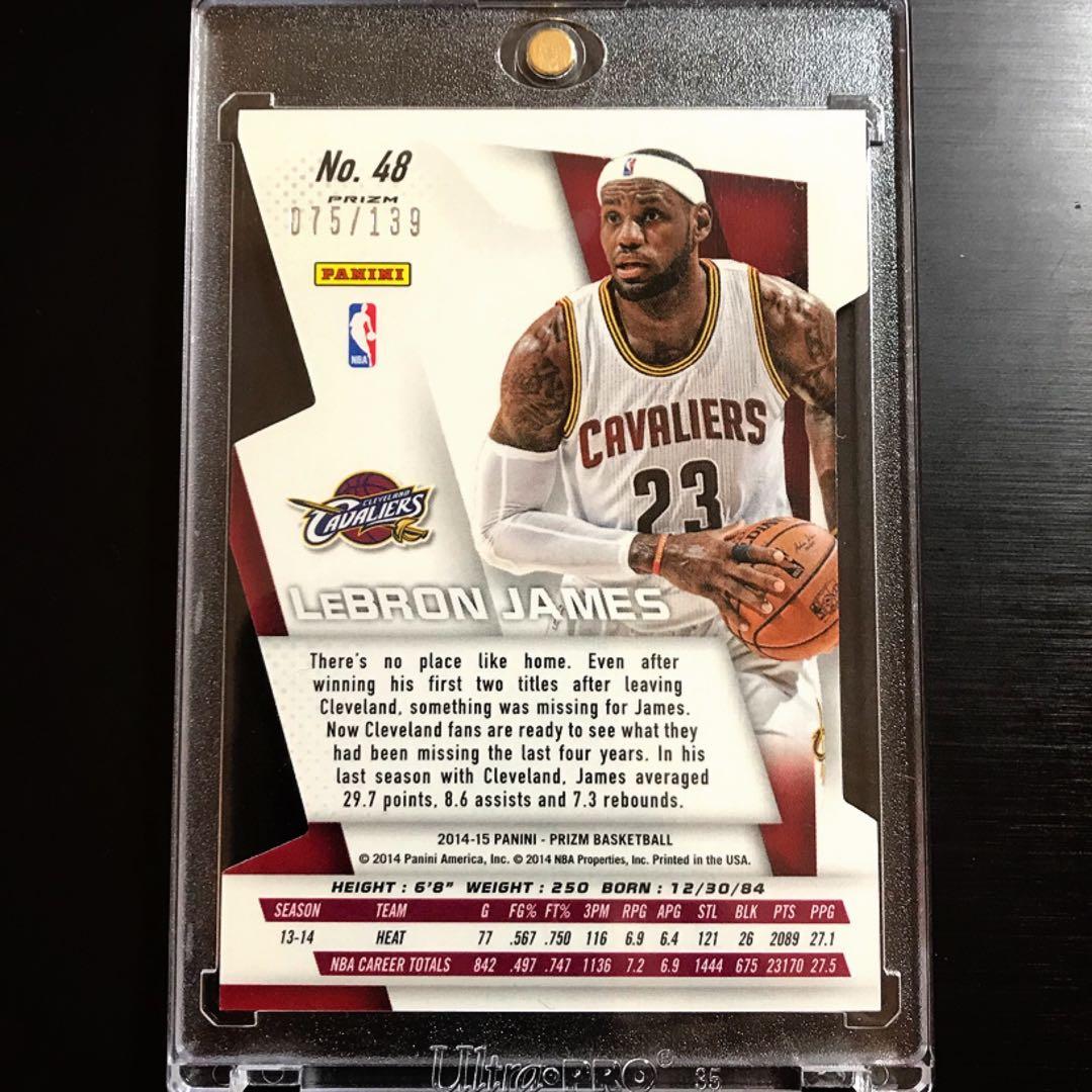 【C09】 NBA カード LeBron James prizm 139シリ