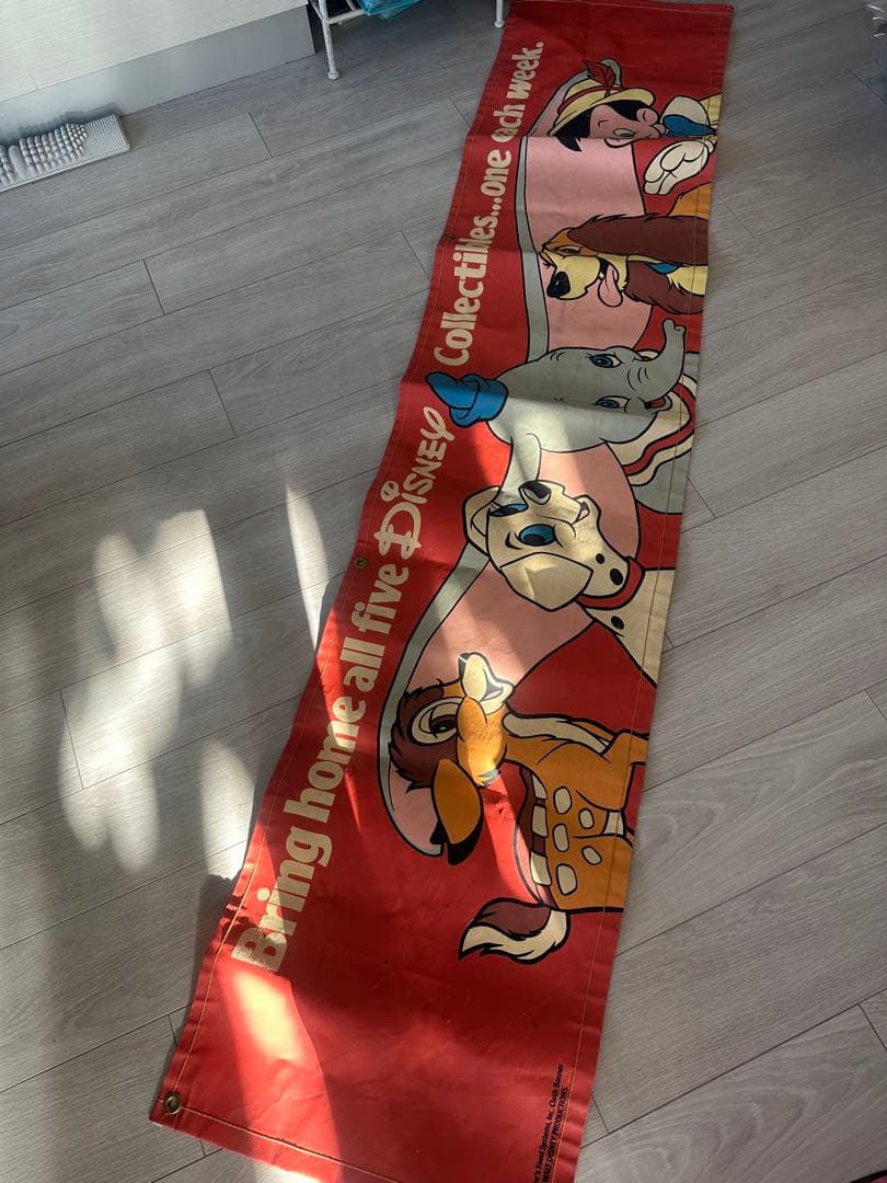 1985年ディズニー垂れ幕？ヴィンテージ アンティーク　バンビ　ダンボ　レア