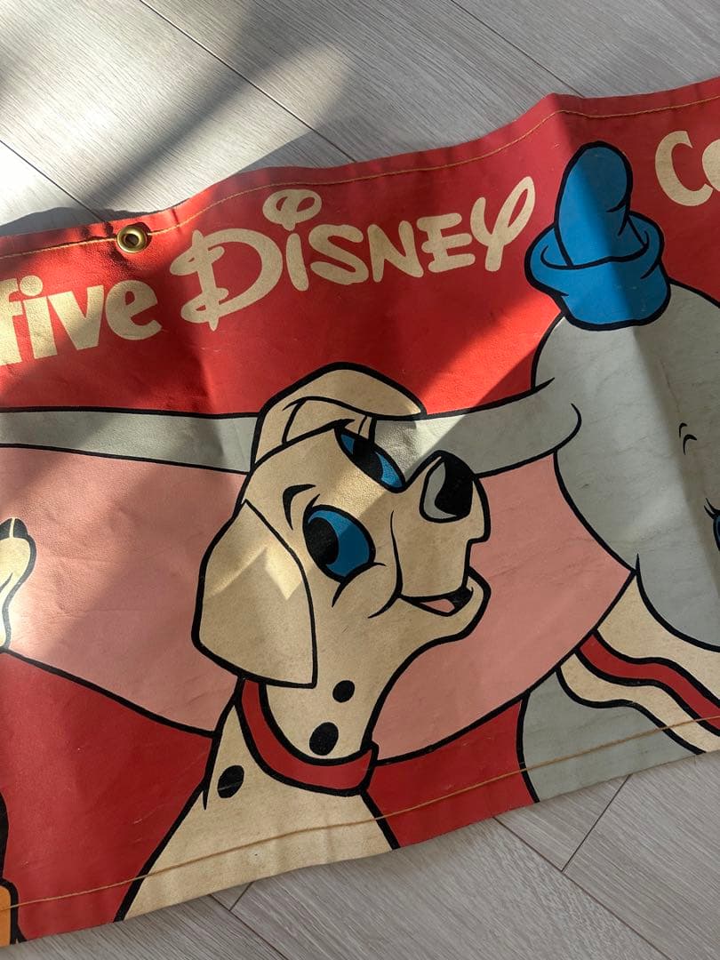 1985年ディズニー垂れ幕？ヴィンテージ アンティーク　バンビ　ダンボ　レア