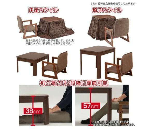 【キックン様】ユアサプライム お二人様コタツ75 なごみツイン 4点セット