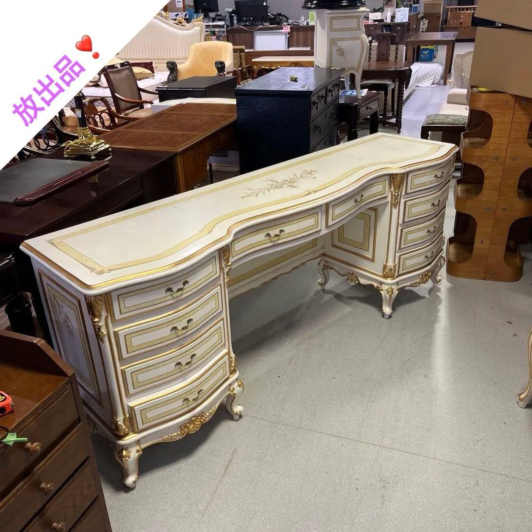 【輸入家具】◇コンソールテーブル◆特大◇ロココ調◆猫脚◆◇Italy