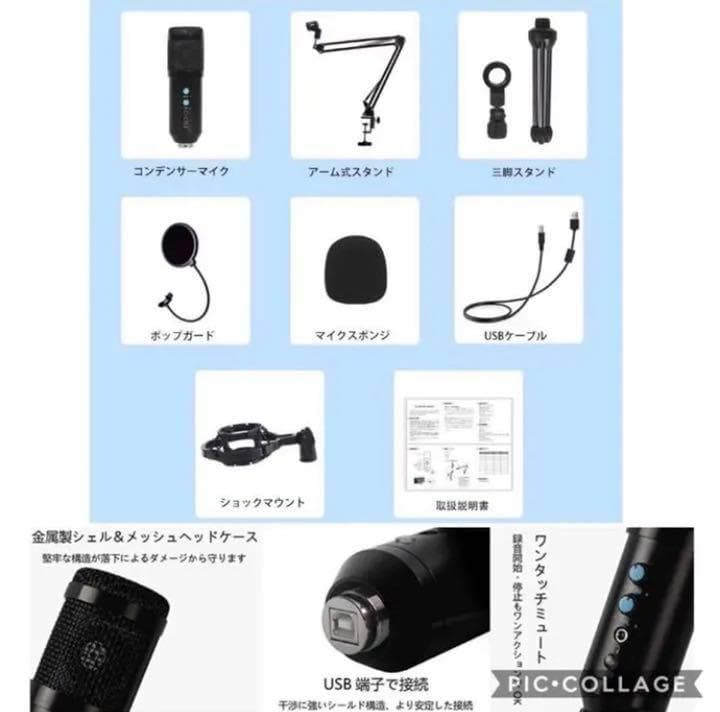 プロ収録を自宅で❣エコー調整自由自在♪❤プロフェッショナルコンデンサーマイク