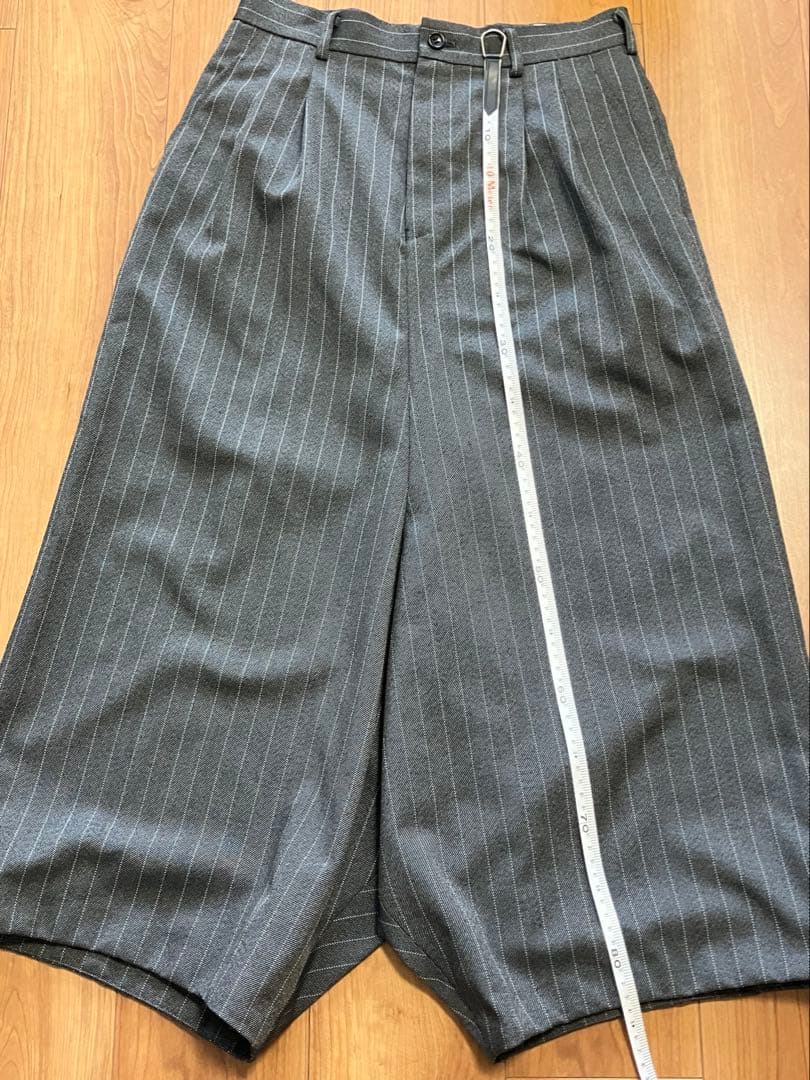 ★★お取置き品★★コムデギャルソンレディース　ストライプ グレー ガウチョパンツ