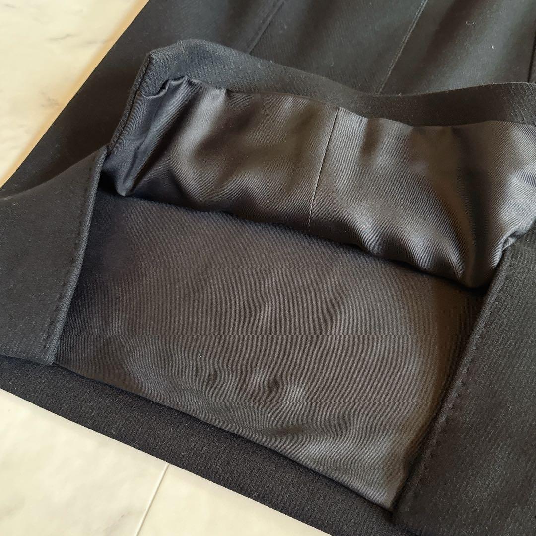 美品★LOUIS VUITTON タイトスカート ブラック LVロゴプル 34